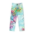 thumbnail image 1 of Kdxio Dragonfly Floral Print Men's Sleep Pajama Pant Lounge Pants with Pockets, 1 of 8