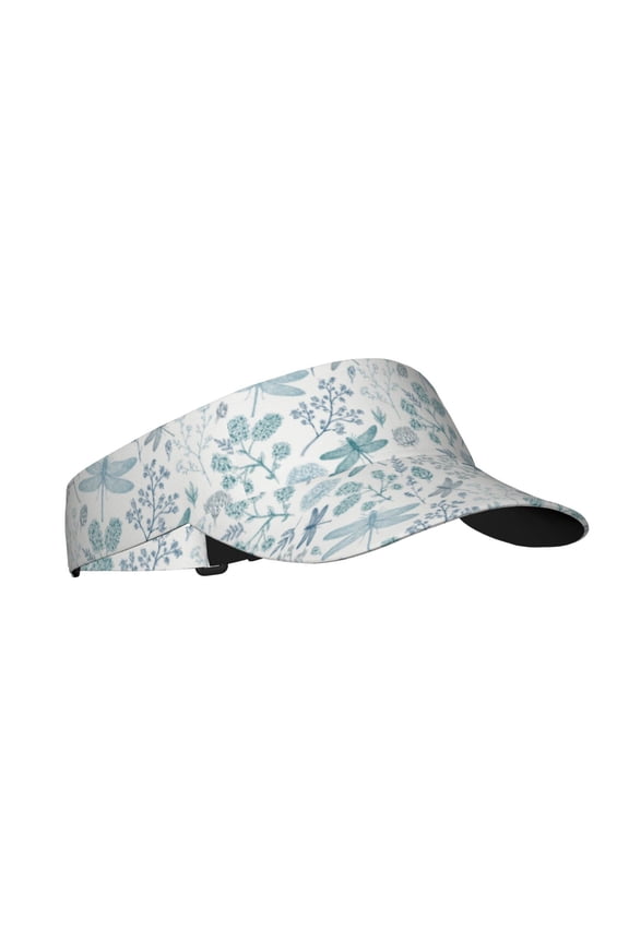 Dragonfly Print Sun Visor Hat Golf Visor Adjustable Velcro Outdoor Sports Cap for Men Women