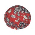 thumbnail image 1 of Kdxio Dragons2 Print Shower Cap for Women,Elastic and Reusable,Double Waterproof Layers Bathing Hat, 1 of 9