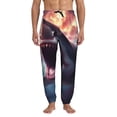 thumbnail image 1 of Kdxio Dramatic Shark Attack Pattern Joggers,Sweatpants for Men with Pockets-Medium, 1 of 5