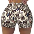 thumbnail image 1 of Kdxio Dreamcatcher Print Workout Shorts for Women Seamless Soft Smooth Gym Yoga Scrunch Active Shorts, 1 of 5