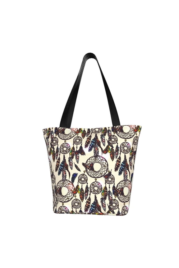 Dreamcatcher Women Reusable Grocery Bags Foldable Ripstop,Reusable Shopping Bags for Shopping,Gym,Gift