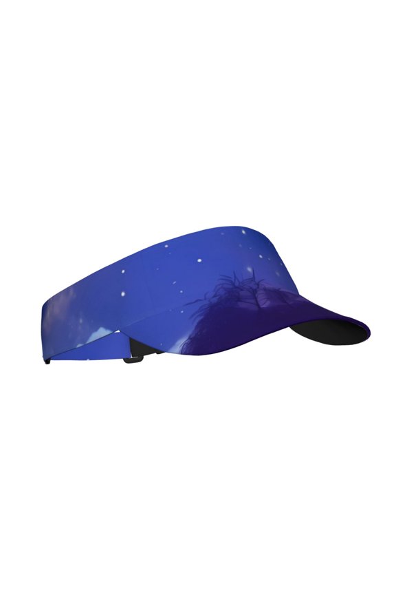 Dreamy Colorful Starry Sky Print Sun Visor Hat Golf Visor Adjustable Velcro Outdoor Sports Cap for Men Women