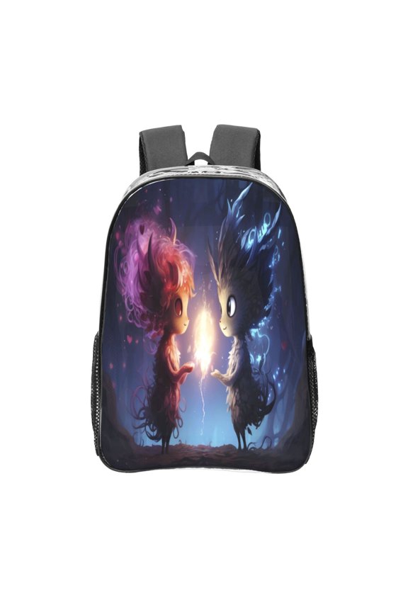 Dreamy Forest Elf Clear Backpack, Transparent Bookbag for School for Women Men, Capacity Clear Bag for College, Travel