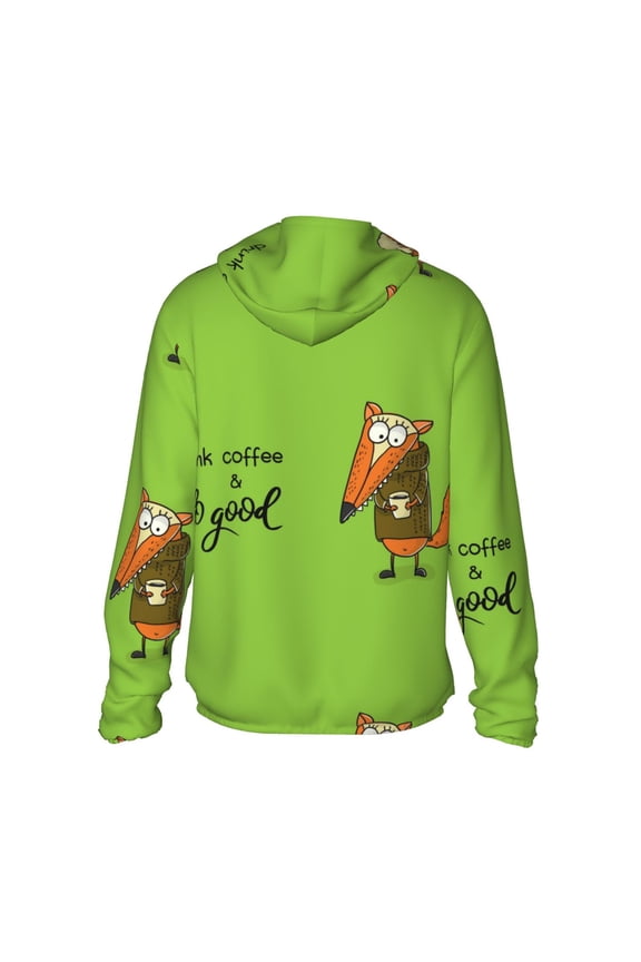 Drink Coffee And Do Good Print Women Men Sun Protection UPF 50+ Jackets Zip Up Long Sleeve Hoodie Hiking Lightweight with Pockets