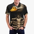 thumbnail image 1 of Kdxio Duck Bones Print Men's Short Sleeve Polo Shirt,Midweight Men's Shirt, 1 of 5