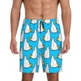 thumbnail image 1 of Kdxio Duck Dives Print Mens Sleep Shorts Bottoms Soft Comfy Pajama Wear Pants with Drawstring Pockets, 1 of 5