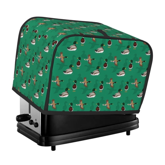 Kdxio Duck Mallard Flying Pose Print Toaster Cover Bread Machine Cover Fits for Most Standard 2 Slice Toasters,Keep Toaster Free From Dust And Fingerprint Oven Dustproof Cover