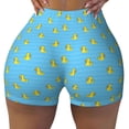 thumbnail image 1 of Kdxio Duck Swimming Print Workout Shorts for Women Seamless Soft Smooth Gym Yoga Scrunch Active Shorts, 1 of 5