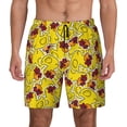 thumbnail image 1 of Kdxio Duck with Star Sunglasses Print Men's Swim Trunks with Compression Liner 7 Inch Inseam Quick Dry Swim Shorts, 1 of 7