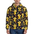 thumbnail image 1 of Kdxio Ducks Print Mens Casual Hooded Collar Drawstring Hoodies Pullover Sweatshirts Casual Long Sleeve Shirts-XX-Large, 1 of 7