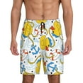 thumbnail image 1 of Kdxio Ducks and Anchors Print Mens Sleep Shorts Bottoms Soft Comfy Pajama Wear Pants with Drawstring Pockets, 1 of 7