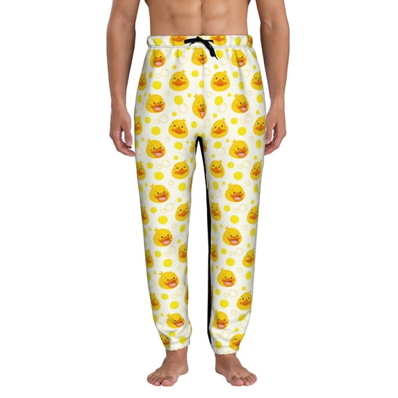 Kdxio Ducky Cartoon Pattern Joggers,Sweatpants for Men with Pockets-Large