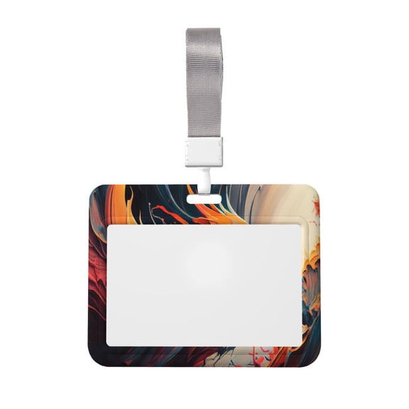 Kdxio Dynamic Fire Bird Art Card Badge Holder Work Badge Sleeve for Office, School, Factory, ID Credit Cards, Driver Licenses and Passes