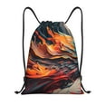 thumbnail image 1 of Kdxio Dynamic Fire Bird Art Print Drawstring Backpack Bag,Waterproof Draw String Back Sack, Gym Drawstring Bags Swim Bag For Unisex, 1 of 5