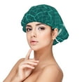thumbnail image 1 of Kdxio ECG Wave Pattern Satin Bonnet Silk Bonnet Hair Bonnet for Sleeping Hair Bonnets for Women Curly Natural Hair, 1 of 6