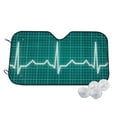 thumbnail image 1 of Kdxio ECG Wave Print Windshield Sun Shade,UV Rays and Sun Heat Protection,Sunshade for Car Windshield,Car Shade Front Windshield - Medium, 1 of 6