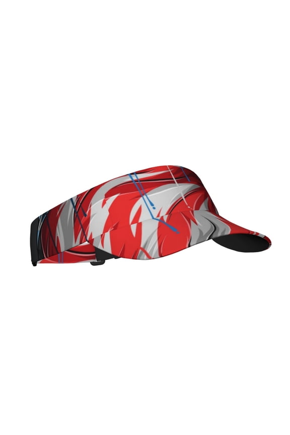 Eagle Head With American Flag Print Sun Visor Hat Golf Visor Adjustable Velcro Outdoor Sports Cap for Men Women