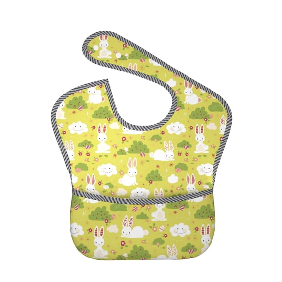 Kdxio Easter Bunny Bibs For Babies, Baby Bibs for Eating, Toddler Bibs, Waterproof Bibs, Feeding Bibs, for Toddlers, Boys, Girls