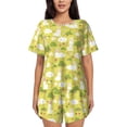 thumbnail image 1 of Kdxio Easter Bunny Print Pajamas Sets for Women Short-Sleeved Pjs with Lounge Shorts Two Piece Sleepwear S-4XL, 1 of 9