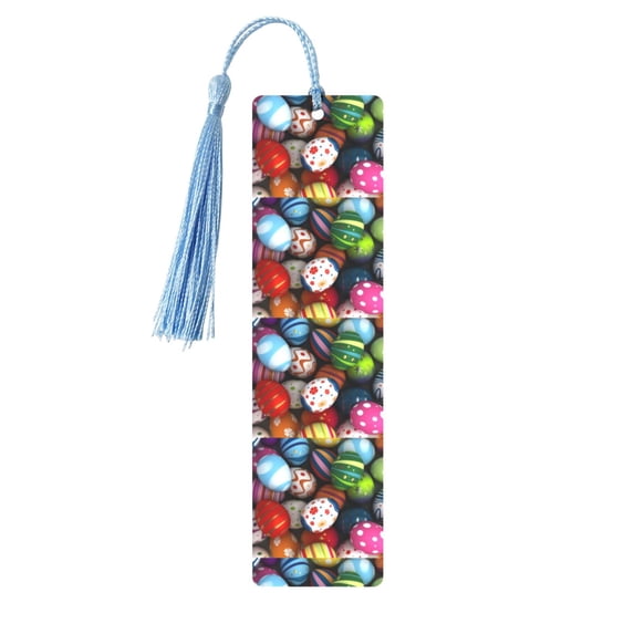 Kdxio Easter Egg Print Metal Tassel Bookmarks,Perfect Gift for Art Lovers and Bookworms Metal Bookmarks for Women