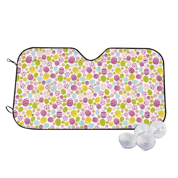 Kdxio Easter Egg Print Windshield Sun Shade,UV Rays and Sun Heat Protection,Sunshade for Car Windshield,Car Shade Front Windshield - Small