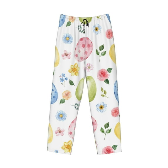 Kdxio Easter Egg3 Print Men's Sleep Pajama Pant Lounge Pants with Pockets