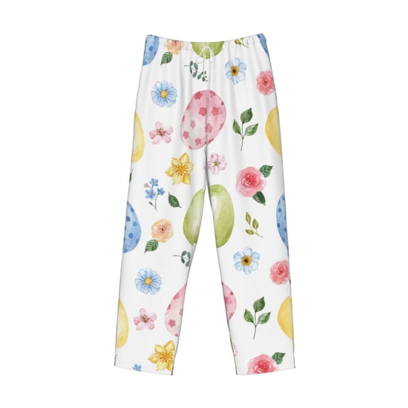 Kdxio Easter Egg3 Print Men's Sleep Pajama Pant Lounge Pants with Pockets