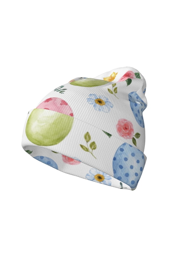 Easter Egg3 Winter Beanie for Men Women Beanie Knit Hat Cuffed Cap Beanie Knit Chunky Snow Cap