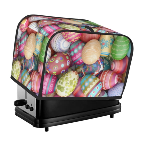 Kdxio Easter Eggs Print Toaster Cover Bread Machine Cover Fits for Most Standard 2 Slice Toasters,Keep Toaster Free From Dust And Fingerprint Oven Dustproof Cover
