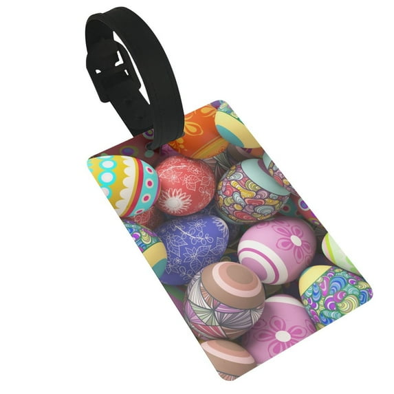 Kdxio Easter Eggs1 Luggage Tags Privacy Cover ID Label Suitcase Tags Identifiers For School Bags,Suitcases