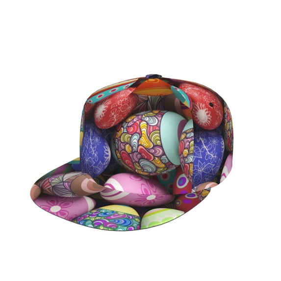 Kdxio Easter Eggs1 Print Snapback Hat for Men Women,Adjustable Baseball Cap