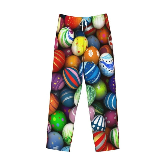 Kdxio Easter Eggs2 Print Men's Sleep Pajama Pant Lounge Pants with Pockets