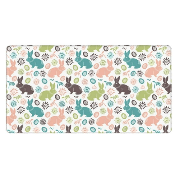 Kdxio Easter Rabbit Print Large Gaming Mouse Pad,Non-Slip Base,Water Resist Keyboard Pad for Gamer,Office & Home,29.5 x 15.8 in