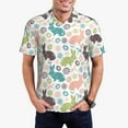 thumbnail image 1 of Kdxio Easter Rabbit Print Men's Short Sleeve Polo Shirt,Midweight Men's Shirt, 1 of 6