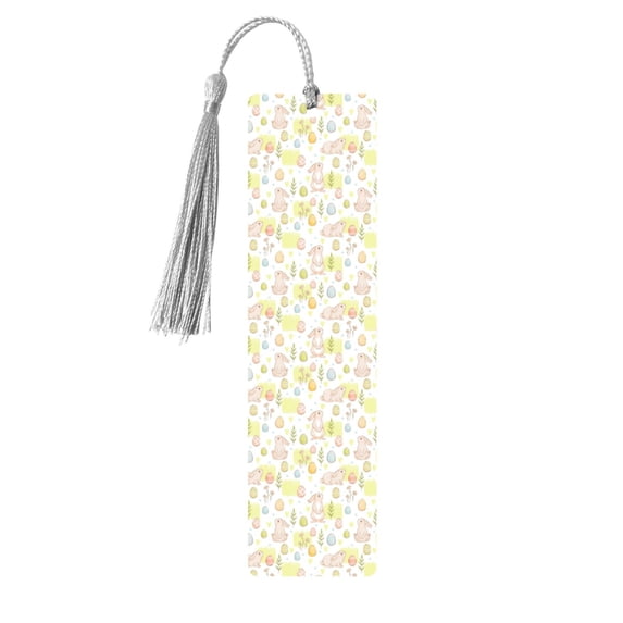 Kdxio Easter Rabbit Print Metal Tassel Bookmarks,Perfect Gift for Art Lovers and Bookworms Metal Bookmarks for Women