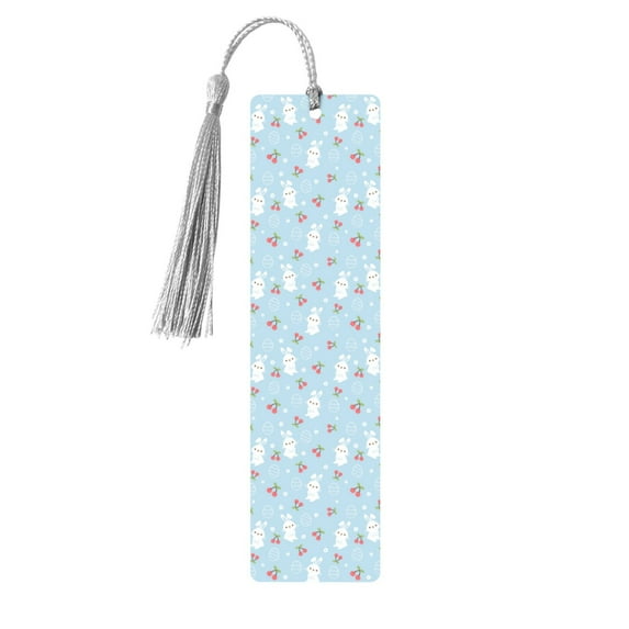 Kdxio Easter Rabbit Print Metal Tassel Bookmarks,Perfect Gift for Art Lovers and Bookworms Metal Bookmarks for Women