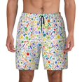 thumbnail image 1 of Kdxio Education And Science Print Men's Swim Trunks with Compression Liner 7 Inch Inseam Quick Dry Swim Shorts, 1 of 5