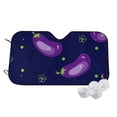 thumbnail image 1 of Kdxio Eggplant Print Windshield Sun Shade,UV Rays and Sun Heat Protection,Sunshade for Car Windshield,Car Shade Front Windshield - Small, 1 of 6