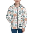 thumbnail image 1 of Kdxio Eiffel Tower Pattern Kids Boys Girls Zip Up Hoodie 3D Printed Hooded Sweatshirt Hoody Coat with Pocket 7-12 Y-Small, 1 of 6