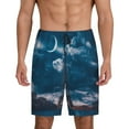 thumbnail image 1 of Kdxio Eiffel Tower at Night Print Mens Sleep Shorts Bottoms Soft Comfy Pajama Wear Pants with Drawstring Pockets, 1 of 7