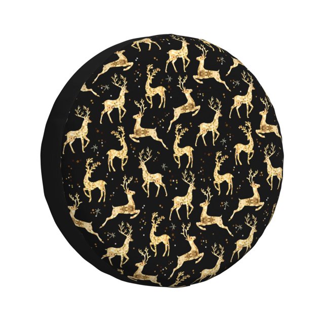 Kdxio Elegant Gold Moose for Tire Cover Wheel Protectors Tyre Covers