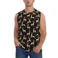 thumbnail image 1 of Kdxio Elegant Gold Moose for Men's Muscle T-shirt,Sleeveless for Workout Running Athletic Gym Lounge Casual, 1 of 5