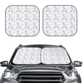 thumbnail image 1 of Kdxio Elegant ice skates snowflakes Print 2-Piece Sun Shade Front Windshield - Foldable Car Front Window Sunshades for Most Sedans SUV Truck, 1 of 5