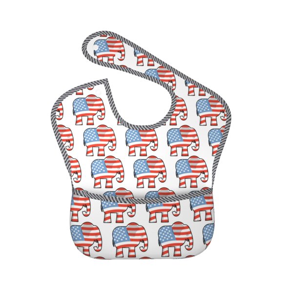 Kdxio Elephant Bibs For Babies, Baby Bibs for Eating, Toddler Bibs, Waterproof Bibs, Feeding Bibs, for Toddlers, Boys, Girls