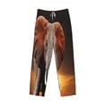 thumbnail image 1 of Kdxio Elephant Sunset in Kenya Print Men's Sleep Pajama Pant Lounge Pants with Pockets, 1 of 8