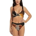 thumbnail image 1 of Kdxio Elephant Sunset in Kenya Print Women's 2 Piece High Waisted Wrap Spaghetti Strap Summer Swimsuit Bikini Set-XX-Large, 1 of 7