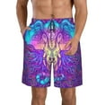 thumbnail image 1 of Kdxio Elephant in Tribal Style Pattern Mens Casual Shorts - Drawstring Summer Beach Sports Shorts for Men, 1 of 9