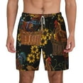 thumbnail image 1 of Kdxio Embroidery Chicken Rooster Print Men'S Swim Trunks With Compression Liner 7 Inch Inseam Quick Dry Swim Shorts, 1 of 7