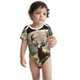 thumbnail image 1 of Kdxio Enchanted Deer In Cave Pattern Unisex Baby Cotton Short Sleeve Bodysuits-3 Months, 1 of 5